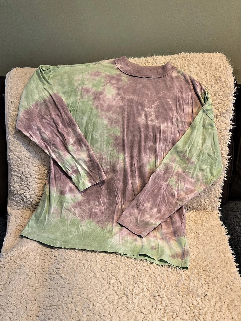We The Free Tie Dye Long Sleeve Mock Neck Top
